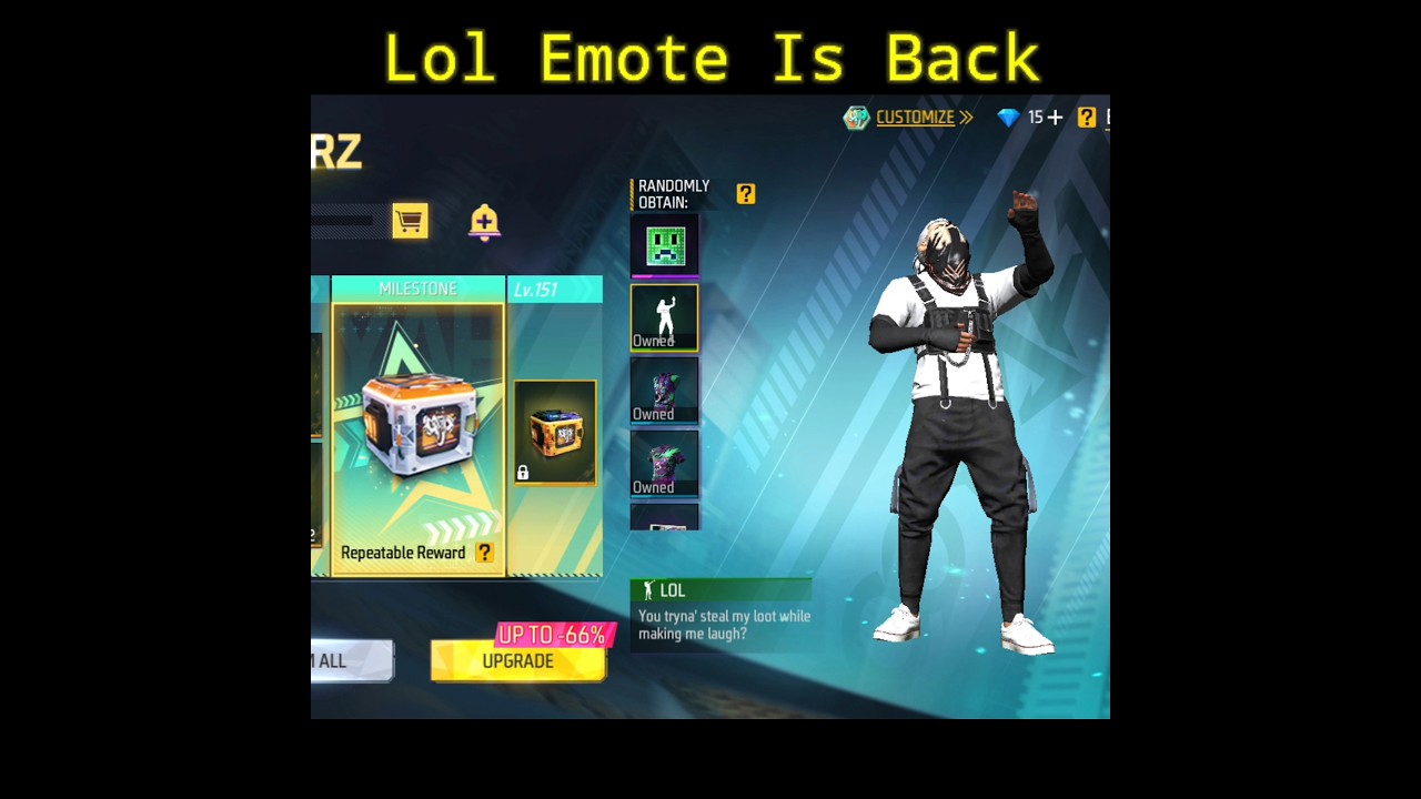 Lol Emote Return 🤩 | Lol Emote Is Back |Lol Emote Return In May Booyah Pass | #shorts #youtubeshorts