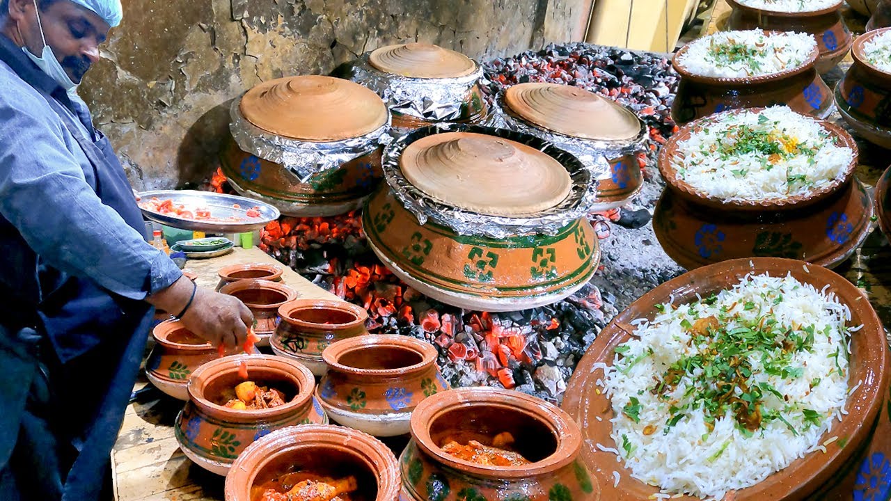 POT BIRYANI MAKING | Traditional Matka Chicken Biryani Recipe | Mutton Biryani Cooking in Clay Pot