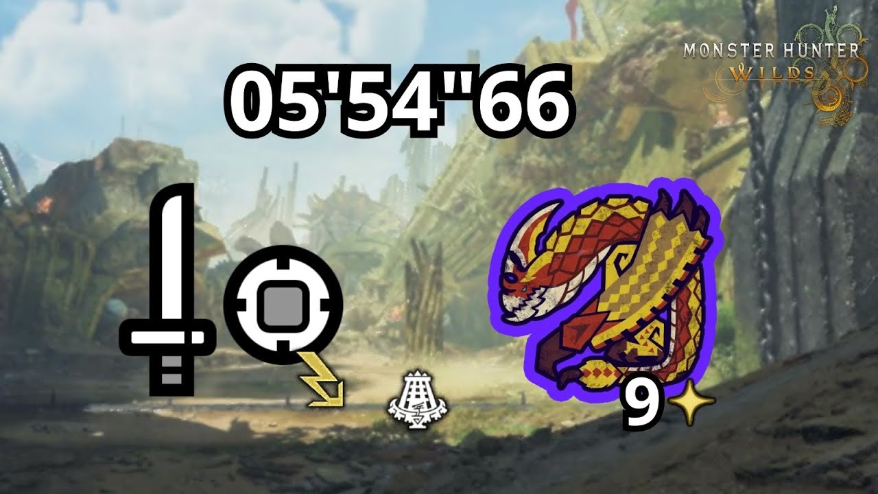 Sword and Shield vs Tempered Seregios 9★ (Wounded Hollow) in 5 minutes - Monster Hunter Wilds