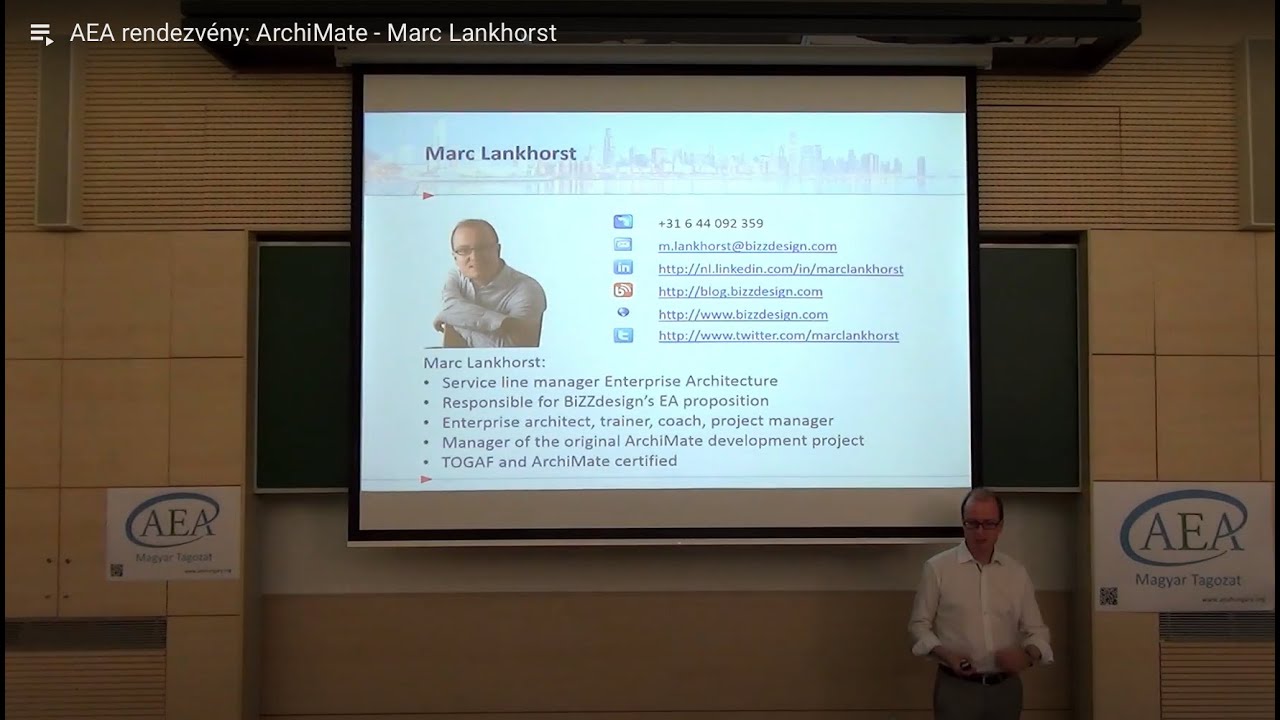 AEA klub - Marc Lankhorst előad&aacute;sa az ArchiMate nyelvről