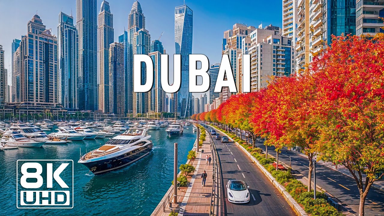 Dubai 8K UHD – Explore Futuristic Skylines, Golden Sands, and Arabian Nights in Style