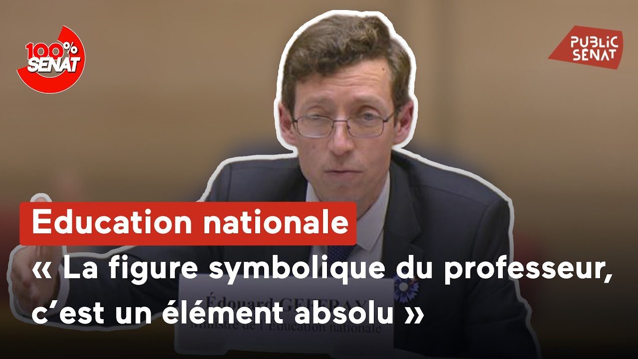 Audition du ministre de l'Education nationale