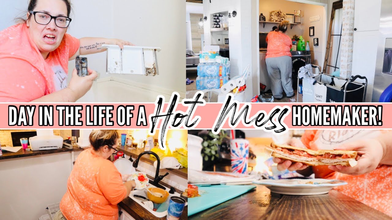 MESSY MOBILE HOME HOMEMAKING | realistic homemaking | real life dirty house cleaning motivation 😅