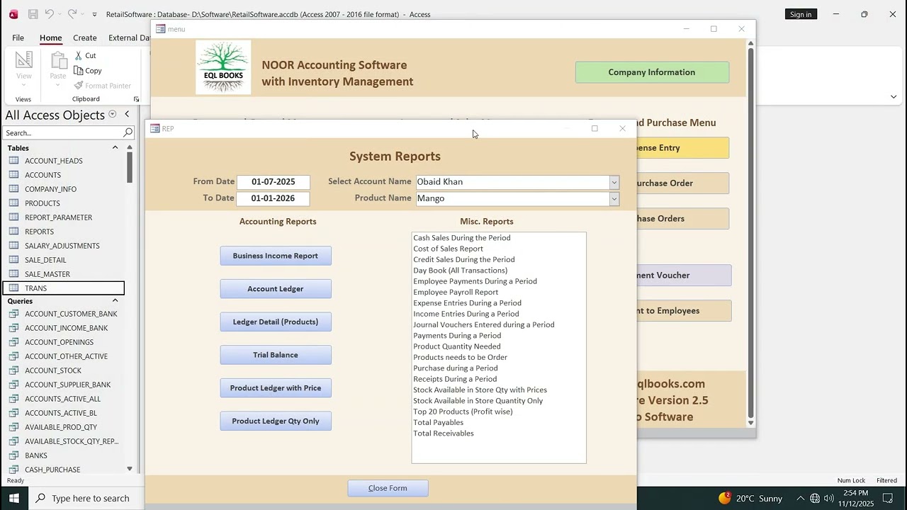How to Create Accounts with Opening Balances in Stock Software.| eqlbooks