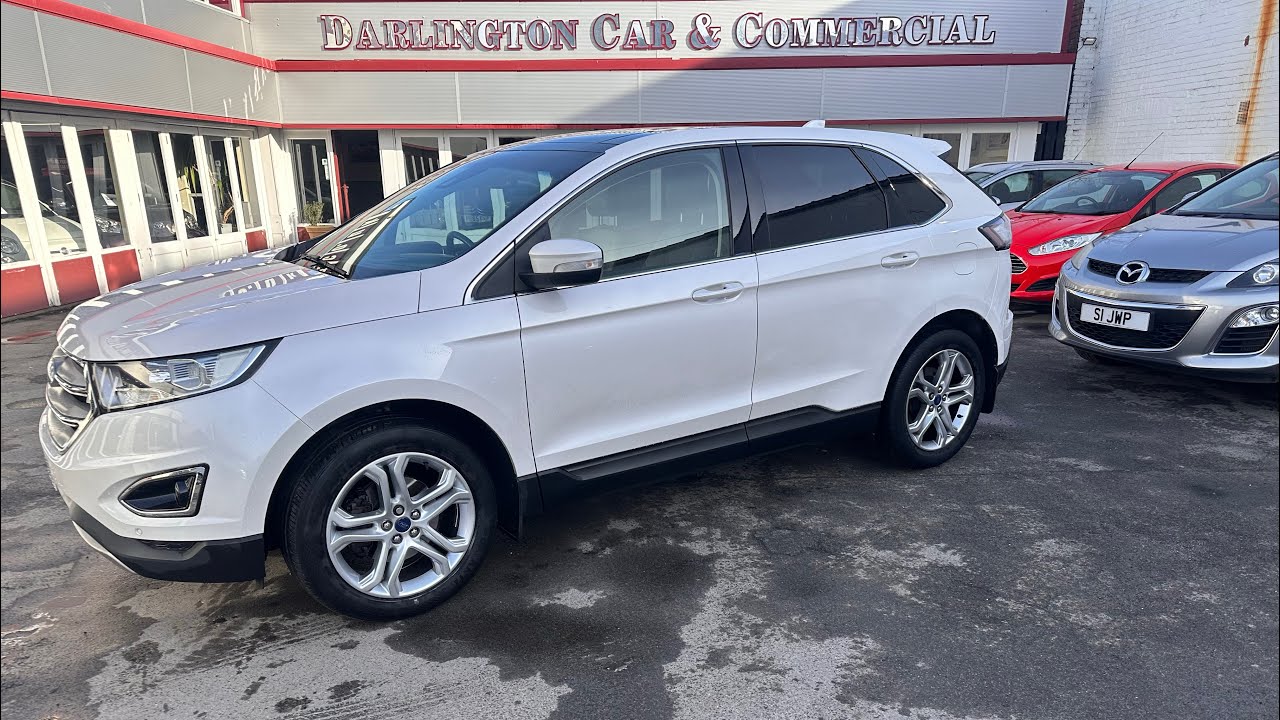 2017 FORD EDGE ONLY 32,000 MILES FSH 5 STAMPS HEATED AND COOLED SEATS PAN ROOF WITH BLIND DARLINGTON