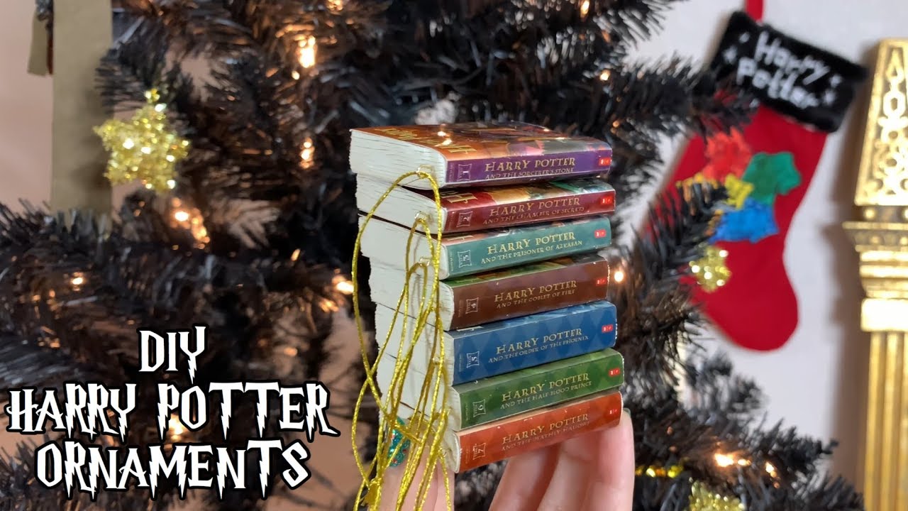 DIY Mini Harry Potter Book Ornaments