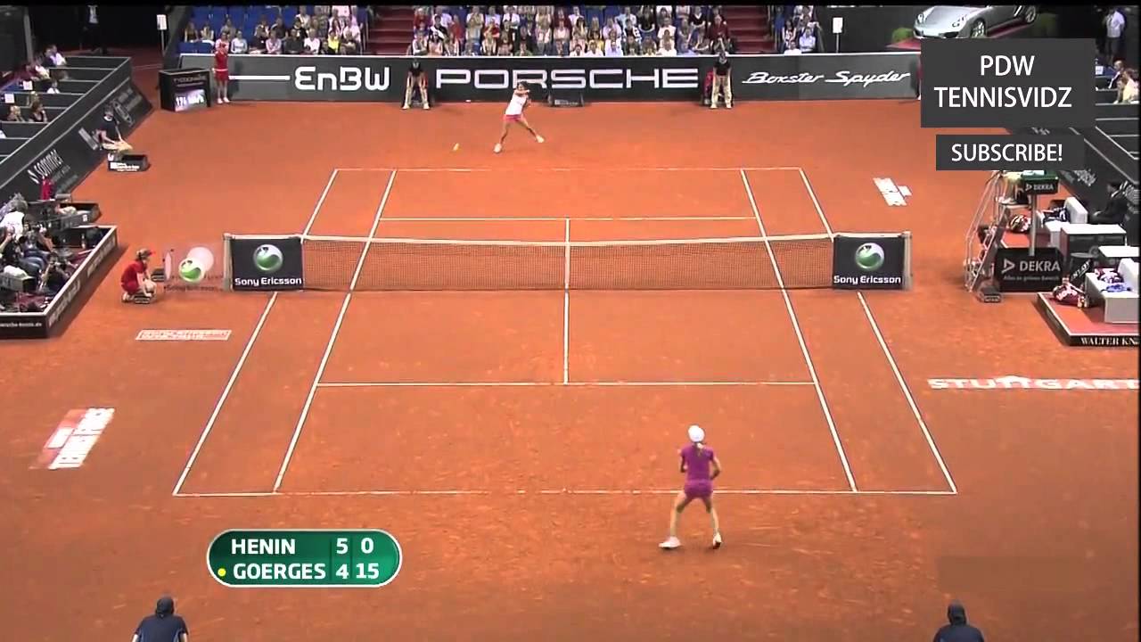 Henin vs Goerges Stuttgart 2010 Highlights
