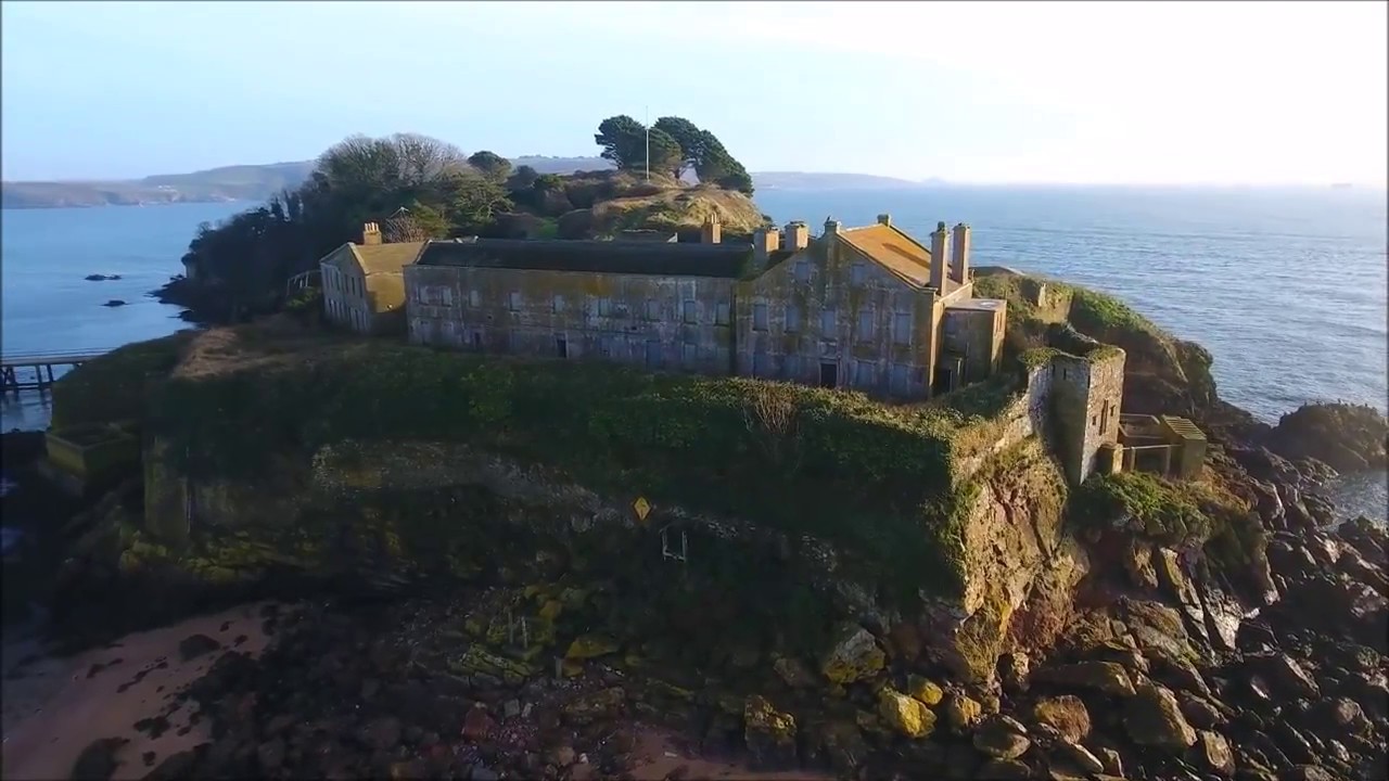 Plymouth Sound Compilation Drakes Island Ships Breakwater Devon from above DJI drone