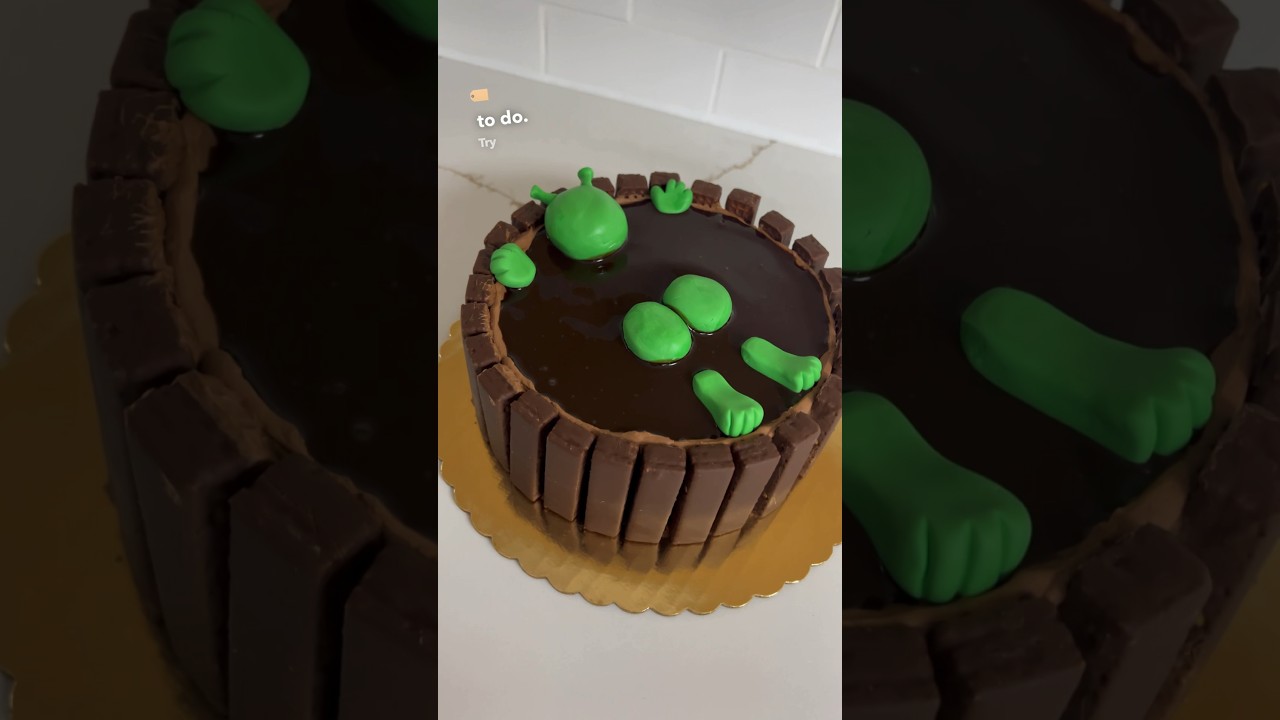 Łatwy tort Shrek DIY #ciastoshrek #shrek #szorty