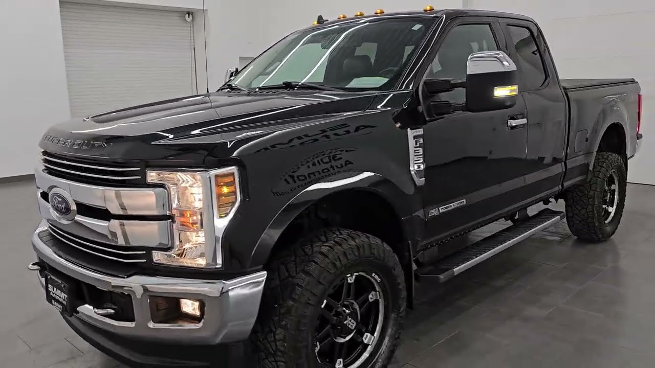 Ford F350 SuperCab Lariat Diesel 2019 года, цвет Agate Black, видеообзор в формате 4K, артикул 16...