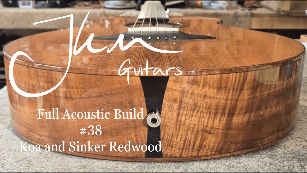 Full Acoustic Guitar Build From Scratch - Koa and Sinker Redwood - Workshop ASMR - JKM Guitars