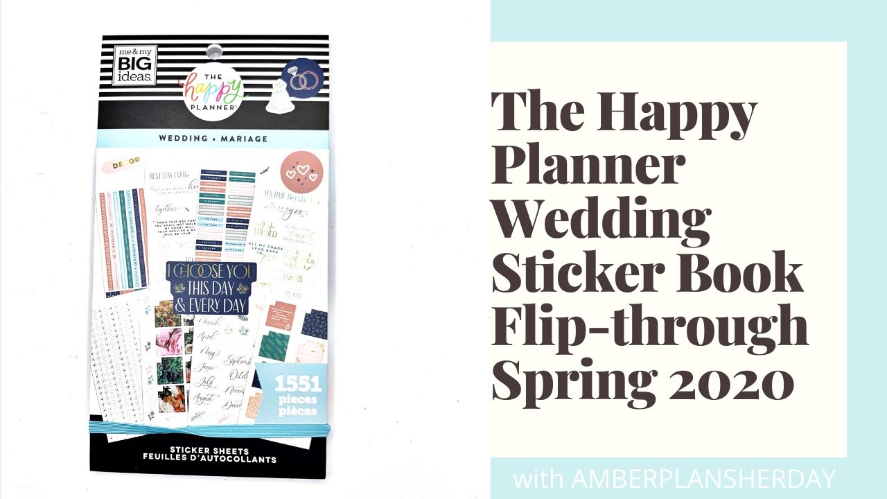 The Happy Planner Wedding Sticker Book Flip Through - Spring 2020