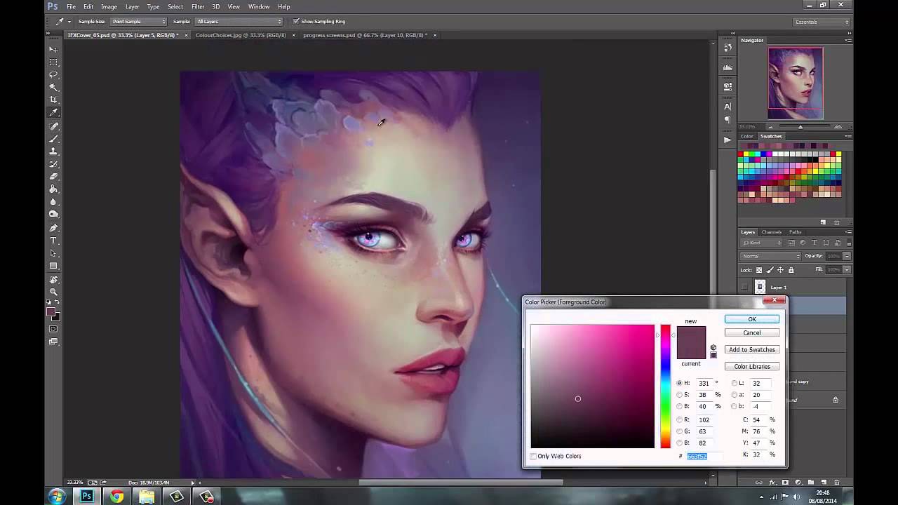 Paint an original female portrait