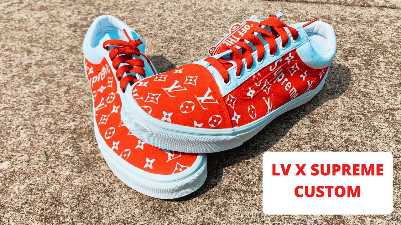 LOUIS VUITTON X SUPREME CUSTOM VANS