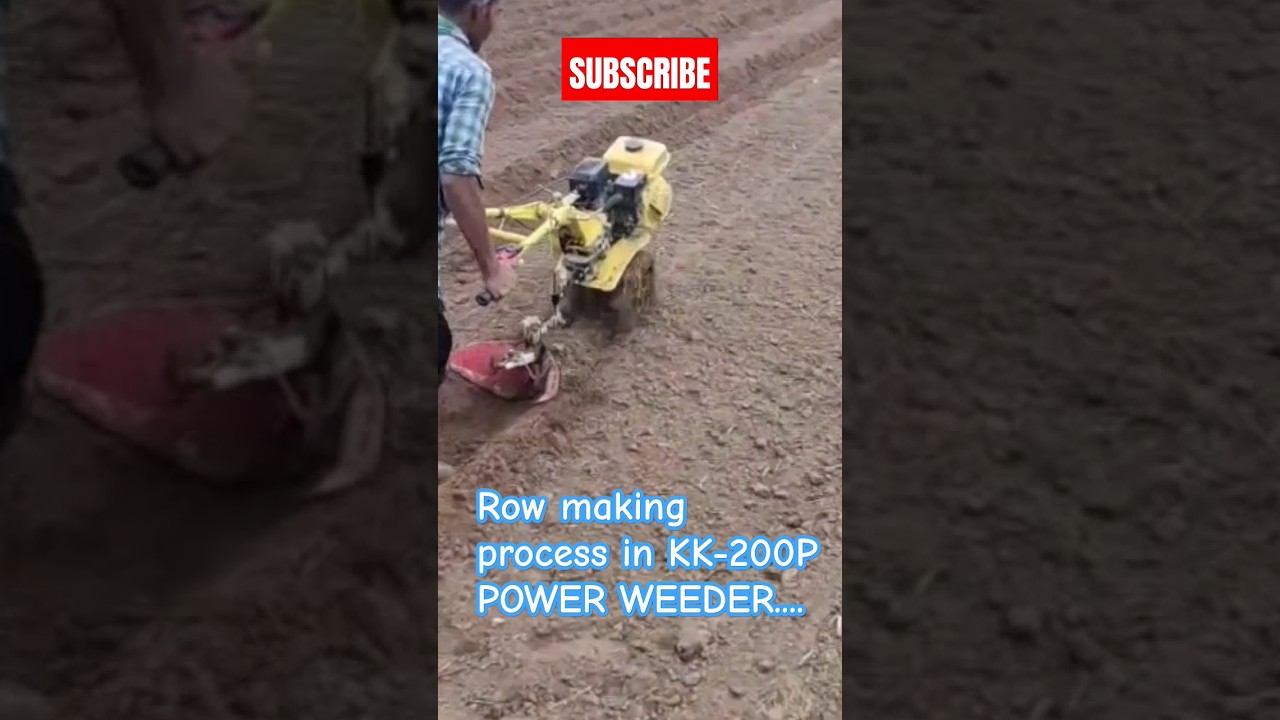 Row making process in power weeder|#agriculturemachine #automobile #farmequipment #farmmachinery