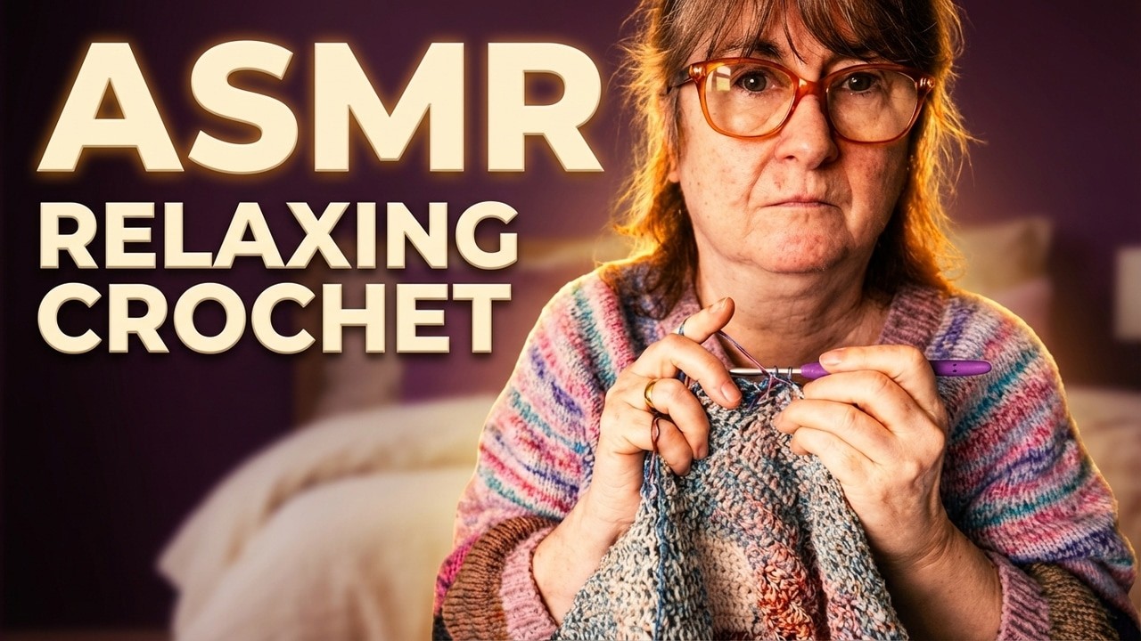 33 Minutes of Cozy Crochet ASMR – No Talking Scrap Yarn!