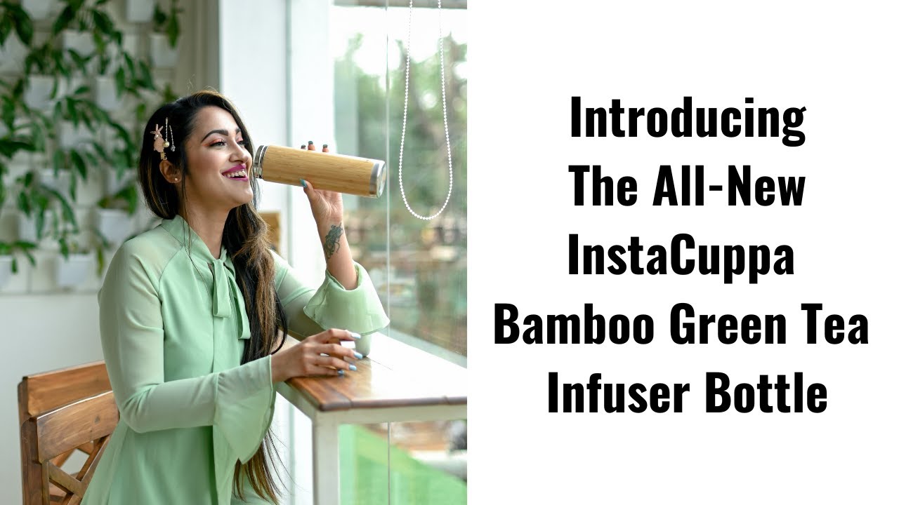 Bamboo Green Tea Infuser Bottle for Loose Leaf Tea on the Go