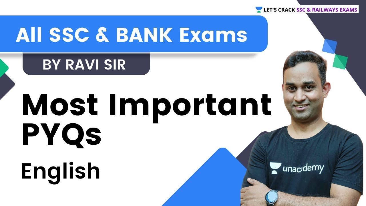 Most Important PYQ's | English | SSC & Bank Exams | Let's Crack SSC and Railway Exam | Ravi Singh