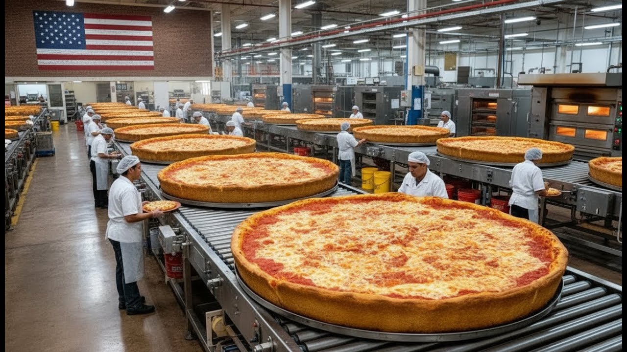 Inside Chicago Deep Dish Pizza Factory: How America’s Cheese-Loaded Classic Is Made (Full Process)