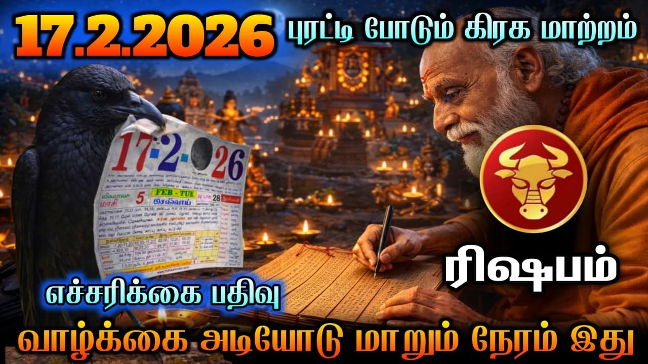 ரிஷபம் ராசிக்குபுரட்டிப் போடும் கிரக மாற்றம் 17 .2 .2026 ல் வாழ்க்கை அடியோடு மாறும் நேரம் எச்சரிக்கை