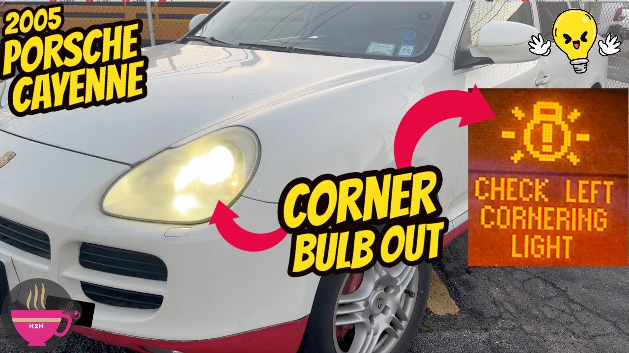 How to: Cornering / Corner Light Bulb Replace 2005 Porsche Cayenne ( 955 Model, Bulb H3)