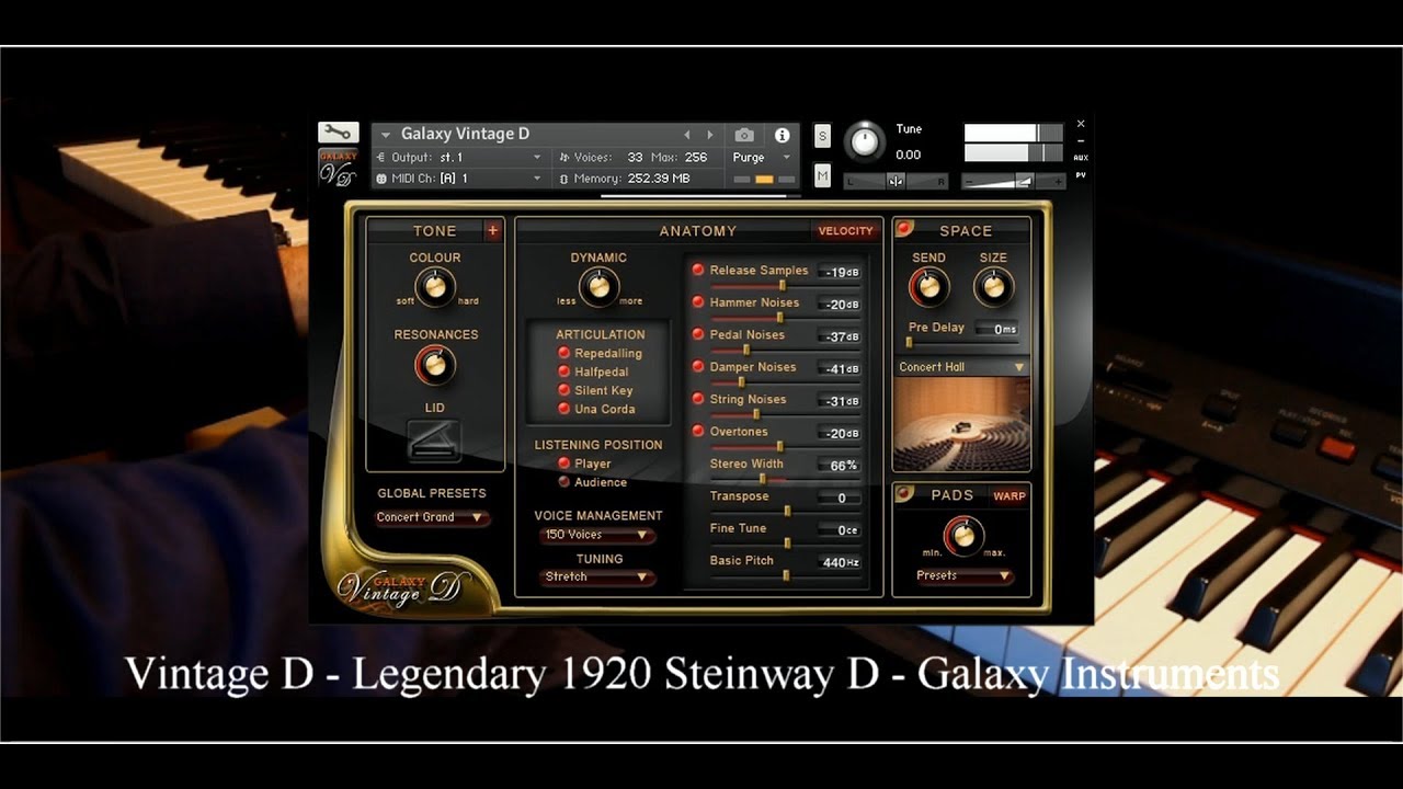 Vintage D - Legendary 1920 Steinway D - Galaxy Instruments - Piano VST Demo