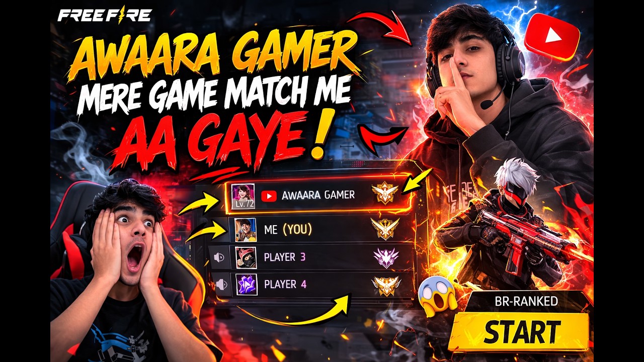 OMG! AWAARA GAMER MERE MATCH ME MIL GAYE 😱 | FREE FIRE GAMEPLAY