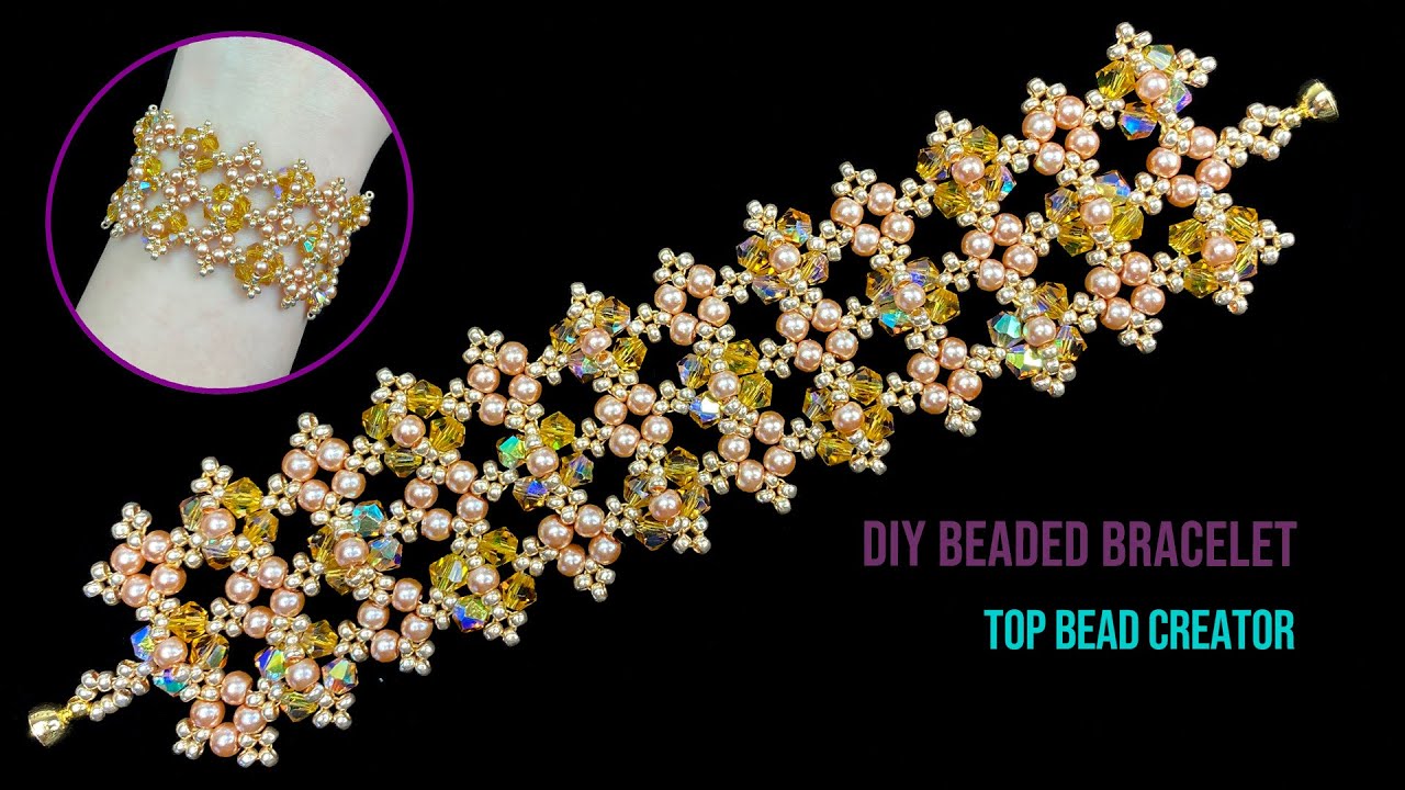 Three row combination bracelet, DIY Jewelry making tutorial