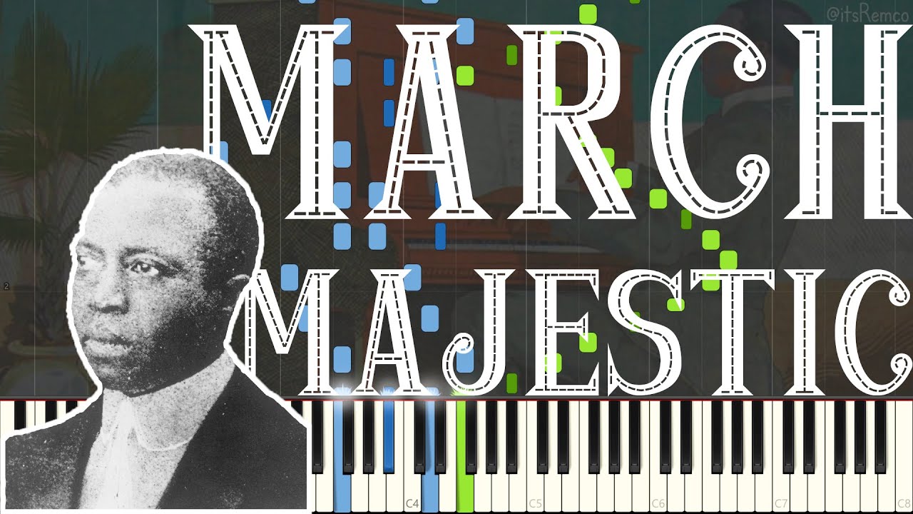 Scott Joplin - March Majestic 1902 (Ragtime March Piano Synthesia)
