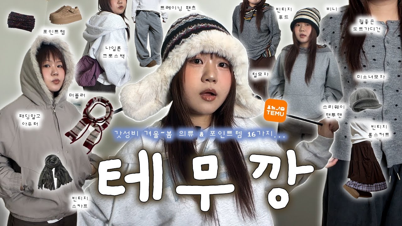𝐇𝐚𝐮𝐥 ✶ (요즘 옷? 죄다 10억하길래..) 가성비 테무깡함. 📦 16가지 겨울~봄 옷 + 포인트템 추천.ᐟ ٩(◕‿◕｡)۶