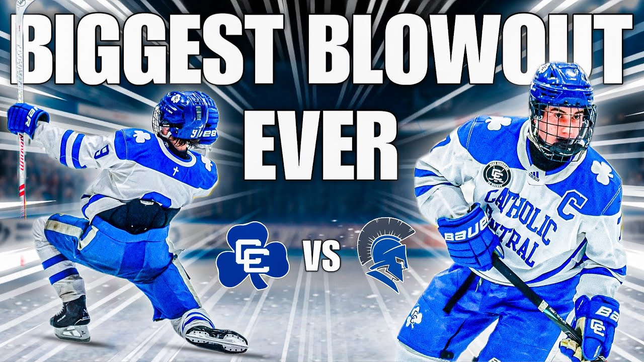 THIS HOCKEY STATE SEMIFINAL ENDED IN A MERCY RULE… (#1 DETROIT CATHOLIC CENTRAL DESTROYS SPARTA)
