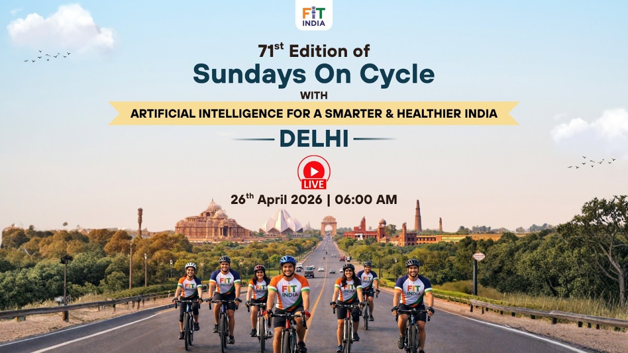 LIVE | 71st Edition #SundaysOnCycle | DELHI - 26 April 2026 | #FITIndiaMovement