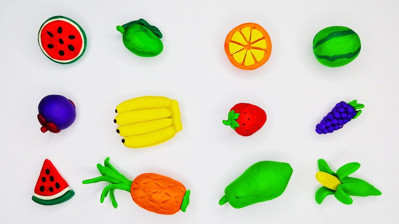 easy cla art  how to make polymer clay in mini fruits | easy clay