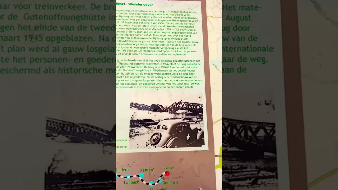 Historische Orte #Wesel alte Rheinbr&uuml;cke Mopedtour