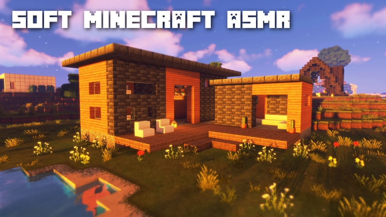Minecraft ASMR | Building a Modern Tiny House 🏠 with a soft and gentle voice for sleep & relaxation