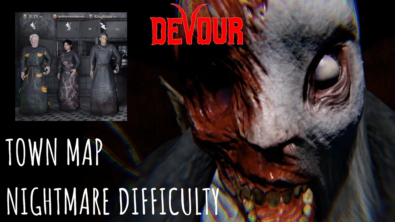 Devour Town Map Gameplay Nightmare Difficulty with Friends