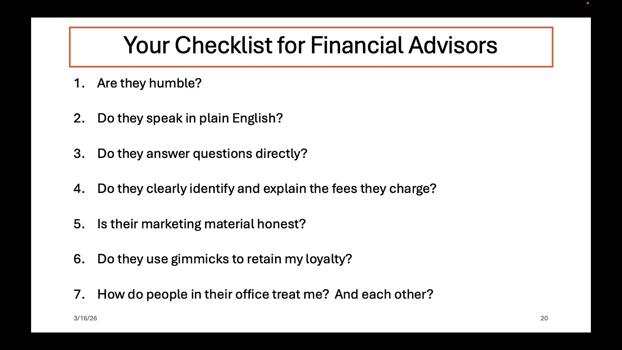 Part 5  - Grading a Financial Advisor