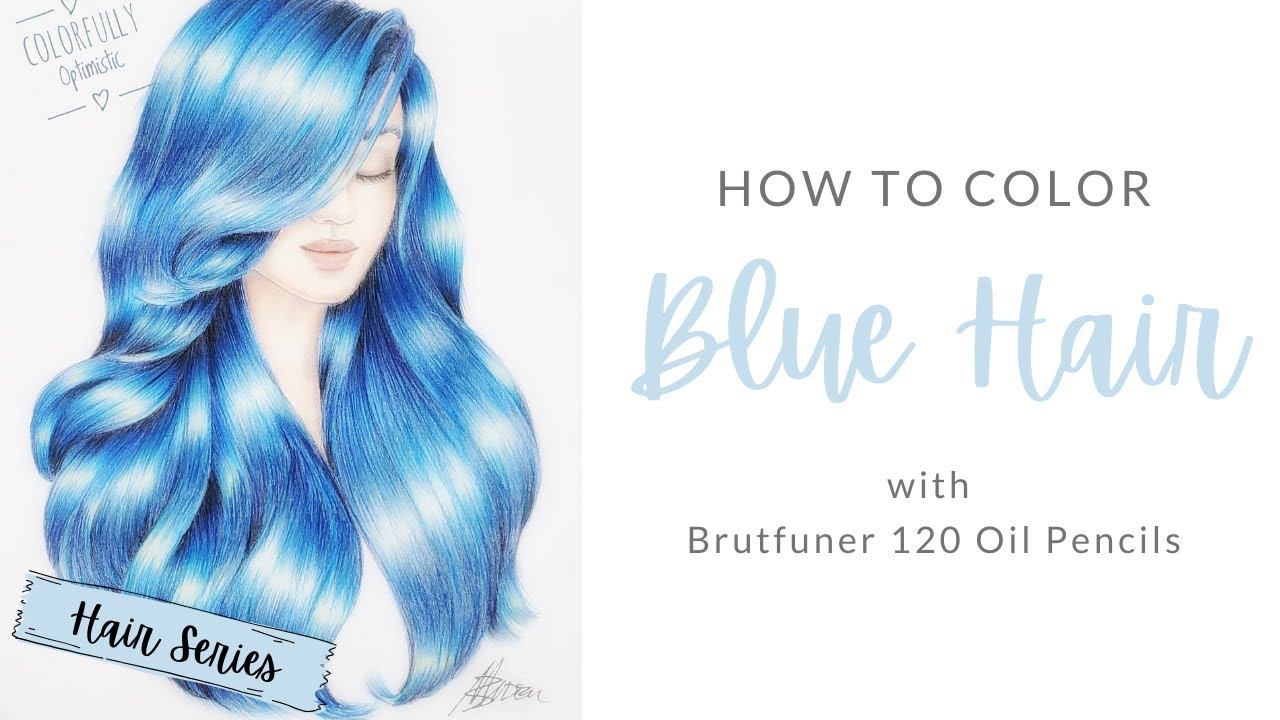 How to Color Blue Hair | Adult Coloring Tutorial