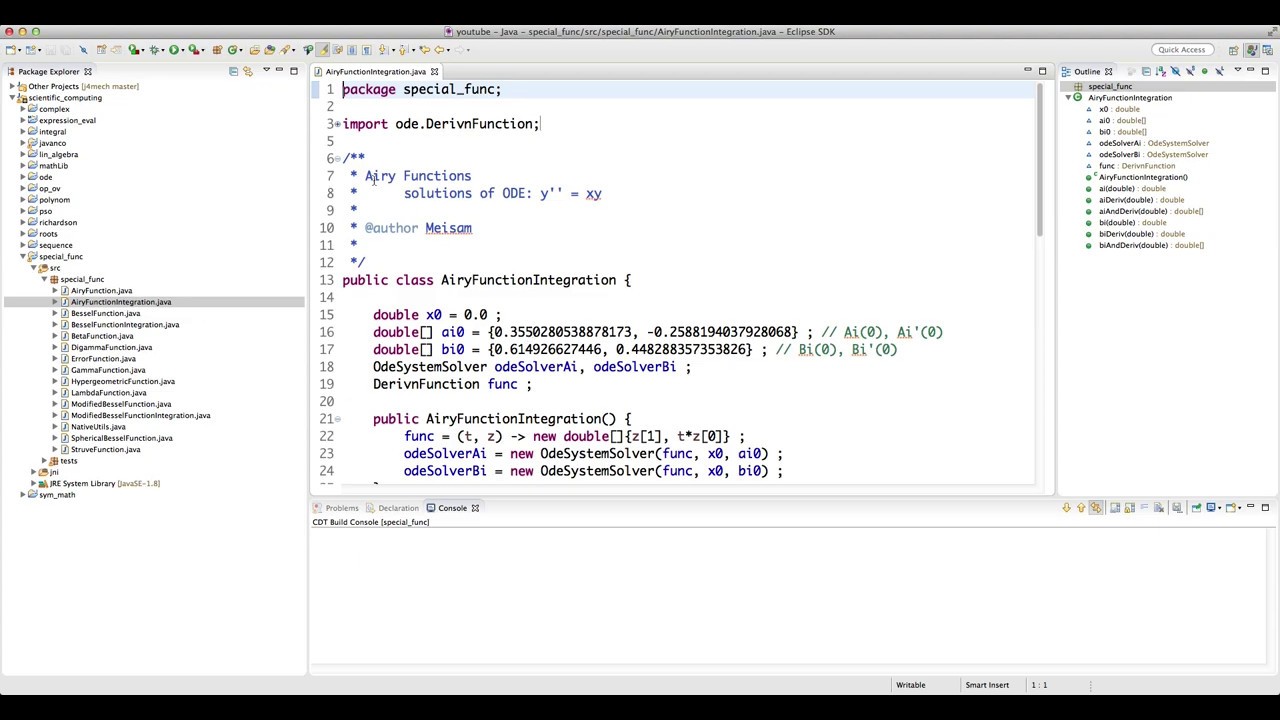 Java for Scientific Computing: Airy Functions -- Part 1