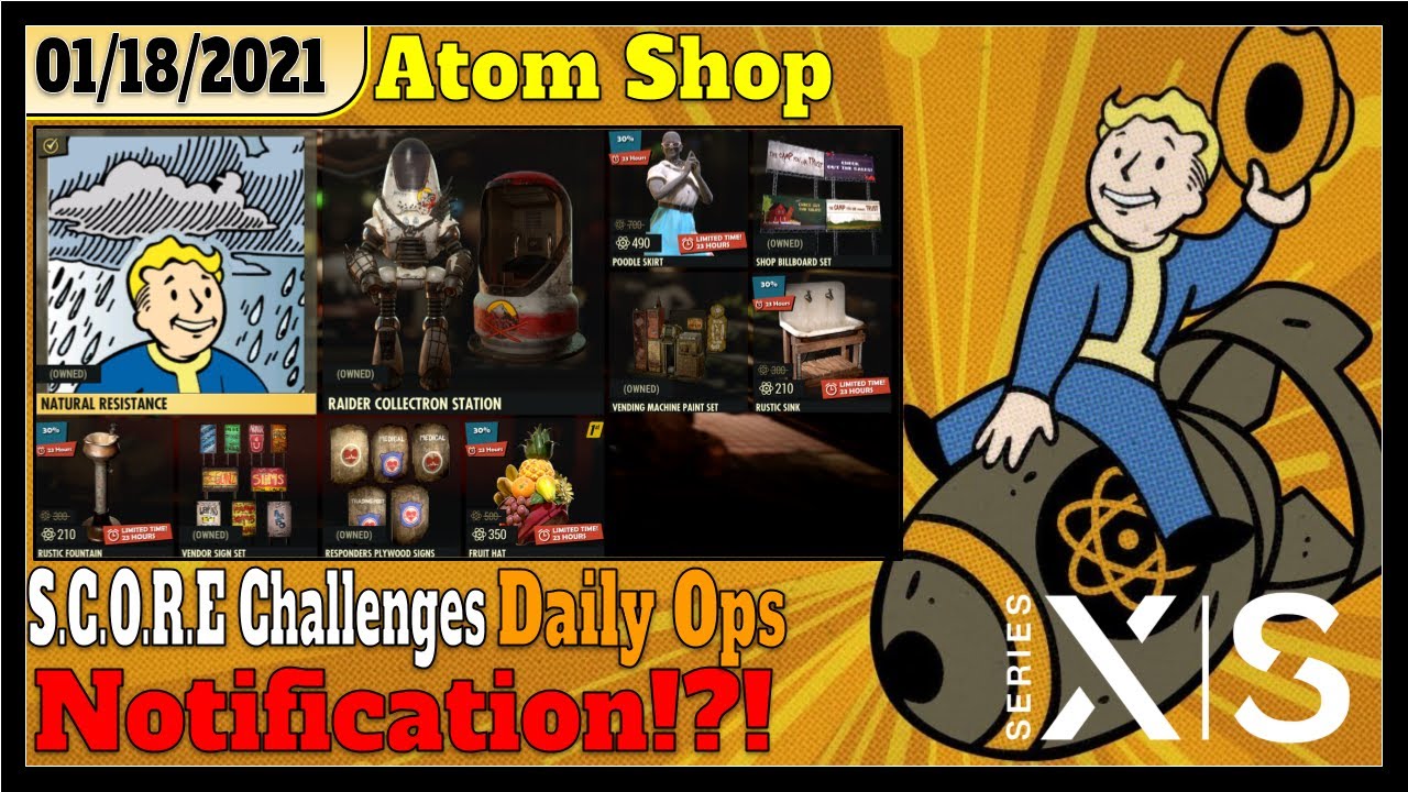Fallout 76 Atom Shop | Billboard Shop Set, Vending Machine Set, and more are back for 24hrs