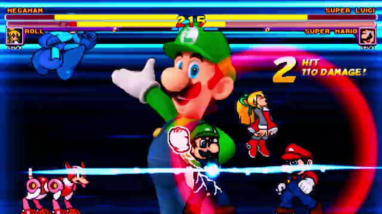 [Mugen GAME] HD Mega Man & Roll Vs Super Mario & Super Luigi