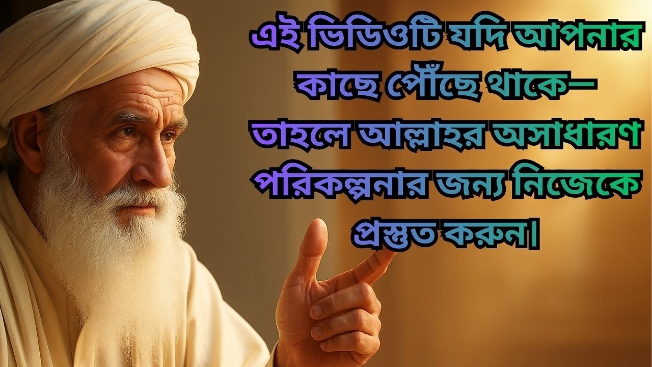 এই ভিডিওটি যদি আপনার কাছে পৌঁছে থাকে—তাহলে আল্লাহর অসাধারণ পরিকল্পনার জন্য নিজেকে প্রস্তুত করুন।
