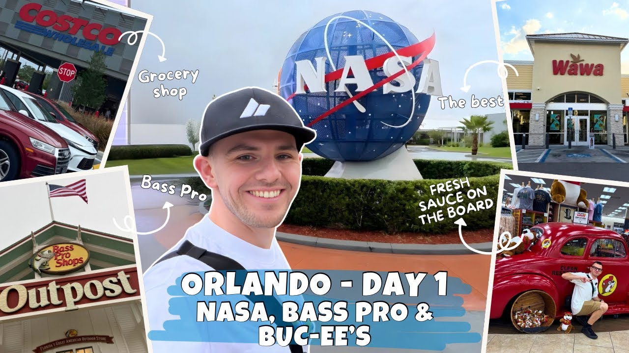 Орландо, день 1! NASA | Дейтона-Бич Costco | Bass Pro | Buc-ee's | Настоящий день во Флориде!