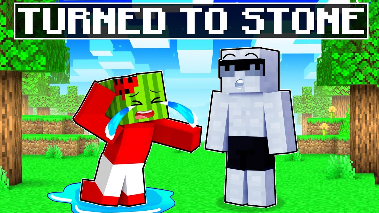 Sunny Got TURNED TO STONE in Minecraft!