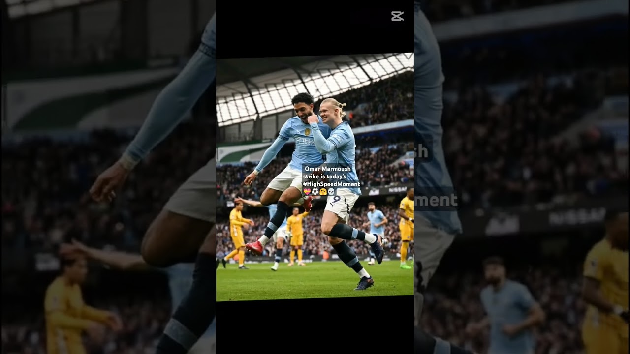 Omar Marmoush strike is today's #HighSpeedMoment#halland#mancity #football #short #marmous💝⚽⚽🎁🪄