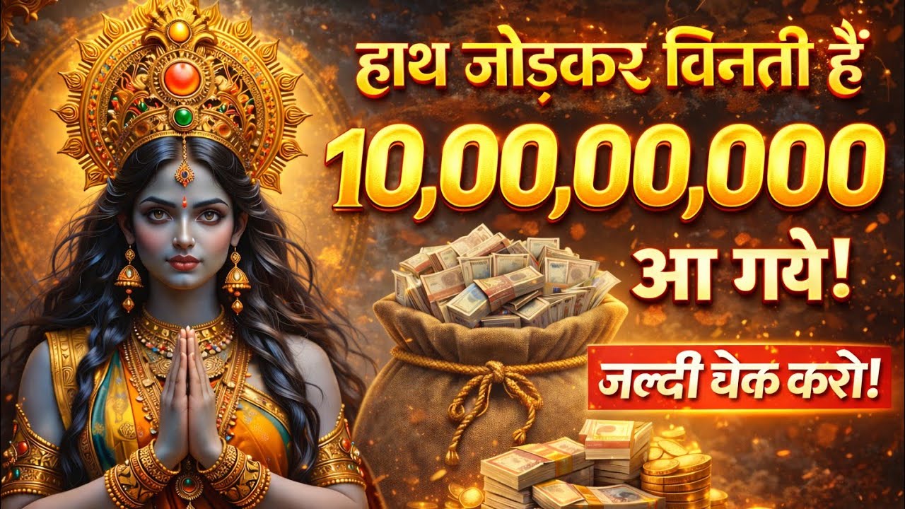 हाथ जोड़कर विनती हैं जल्दी चेक करो 10 करोड़ आ गये..🌺maa kali ka sandesh 🌺