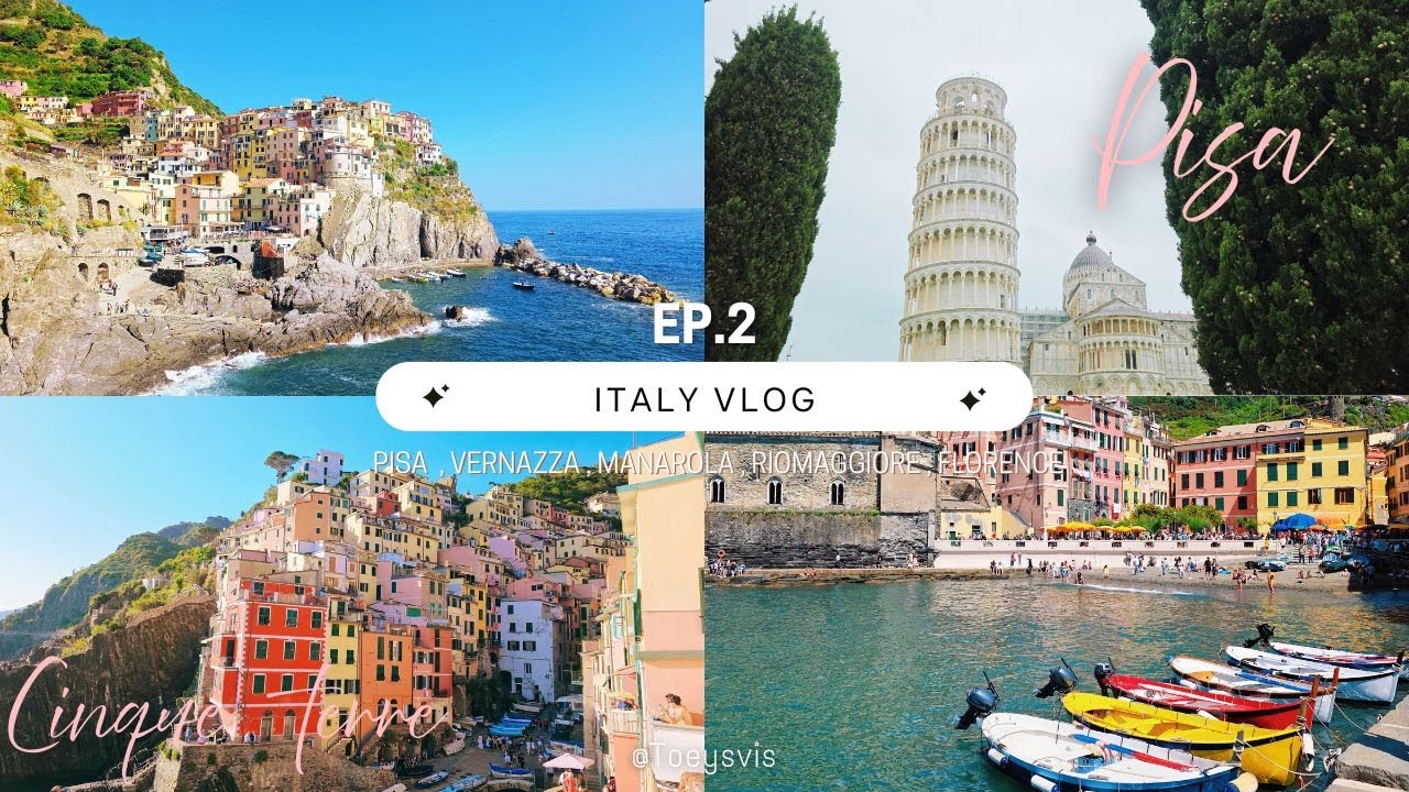 เที่ยวอิตาลี Italy Vlog EP.2 พาเที่ยว 1 วันเต็มจาก Florence ไป Pisa และหมู่บ้านชาวประมง Cinque terre