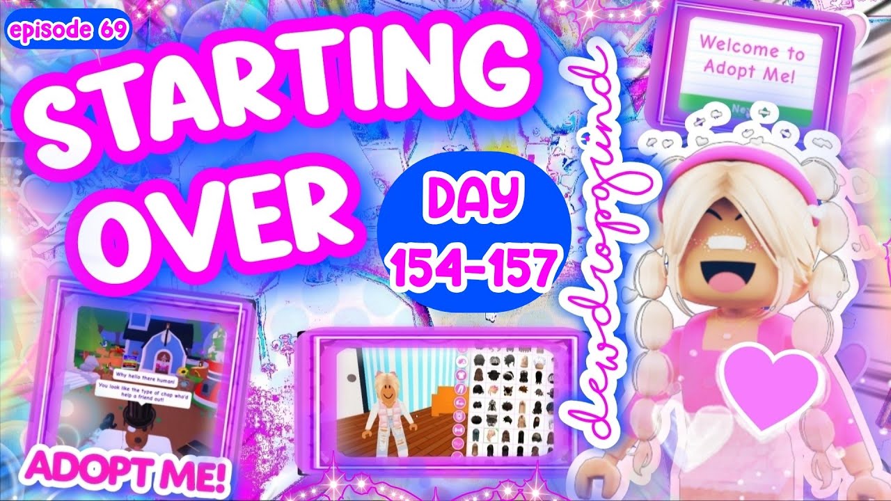 🐷 Starting Over 🐷 in Adopt Me! DAY 154-157 NEW ACCOUNT! Poor to RICH Challenge! #adoptme