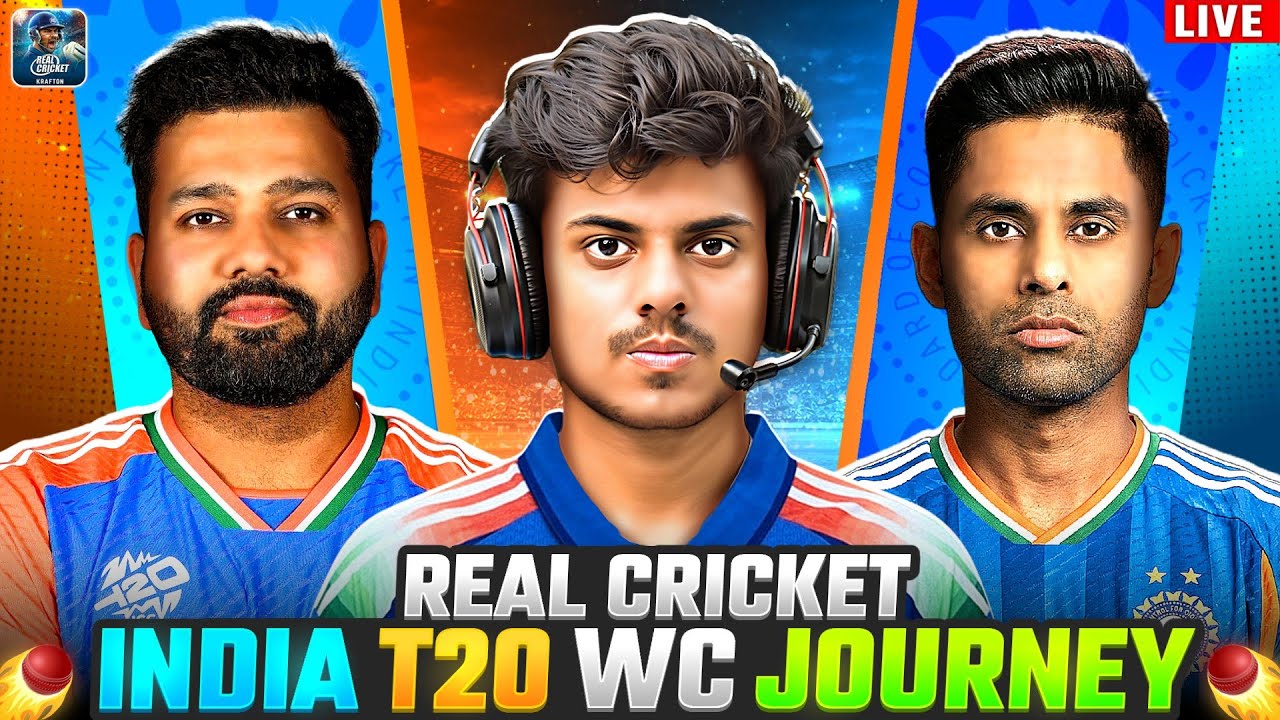 LIVE : India T20 WC 24 Vs India T20 WC 26 🏆 - Real Cricket 24 Live #shorts #gaming #realcricket
