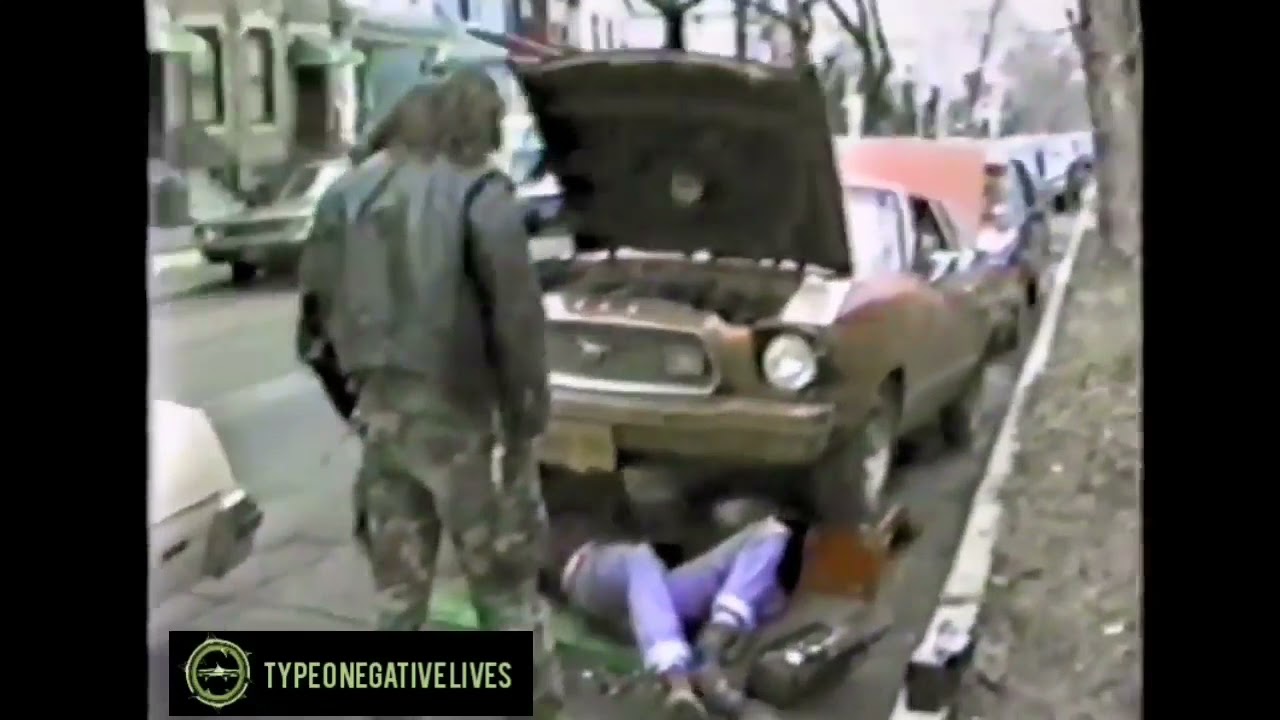 Car repairing in Brooklyn Peter Steele and Louis Beato. Music: God is Dead - Carnivore